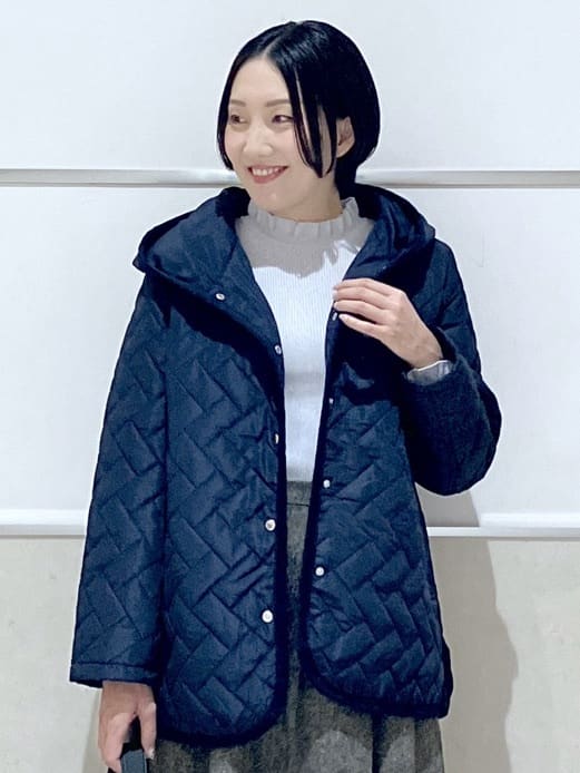 eriko さんの「Dessin｜キルトフードジャケット」を使ったコーディネート