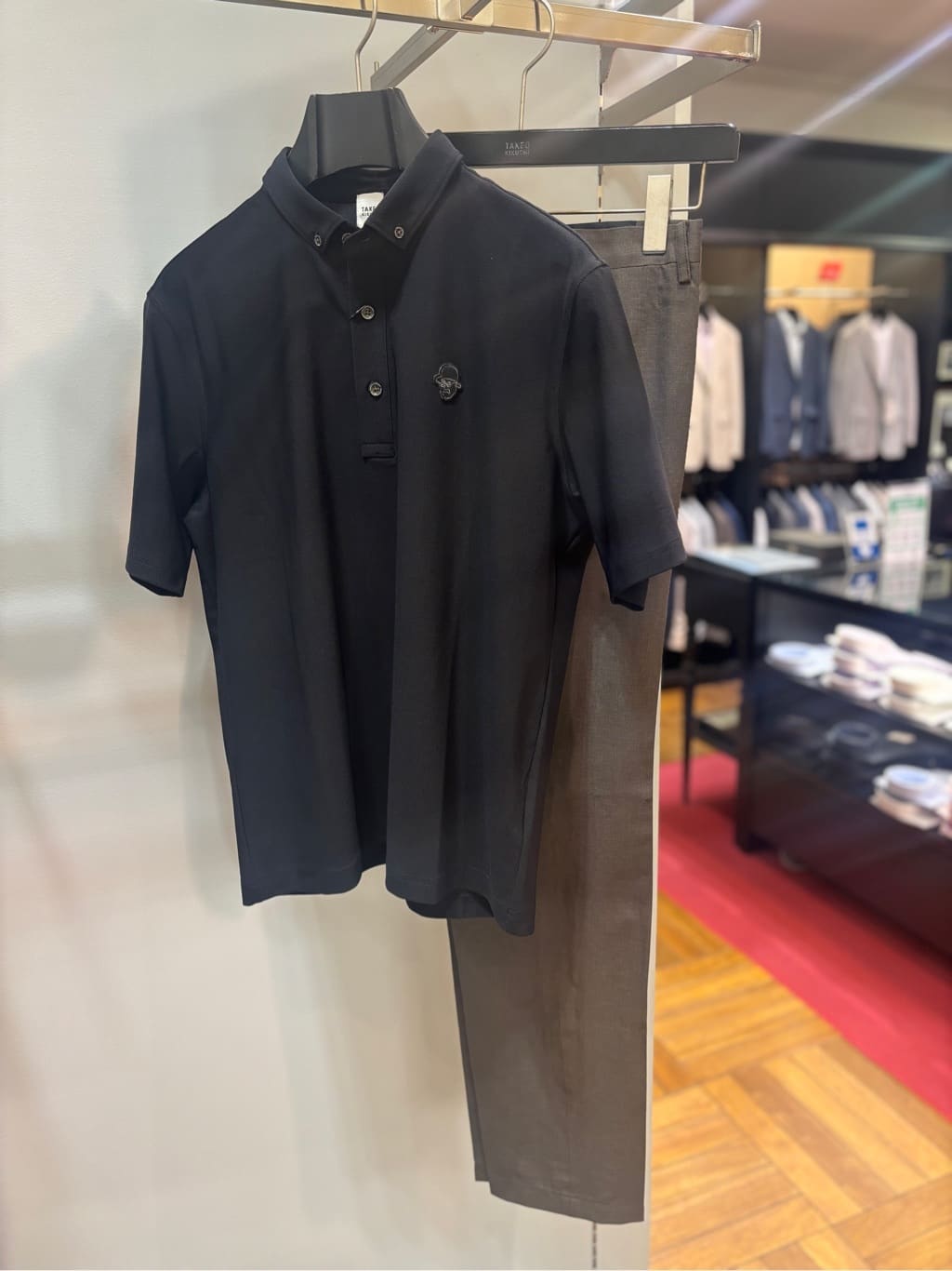 ヒナさんの「TAKEO KIKUCHI｜【COOL CITY WEAR】エアートール ポロシャツ /接触冷感・通気性」を使ったコーディネート