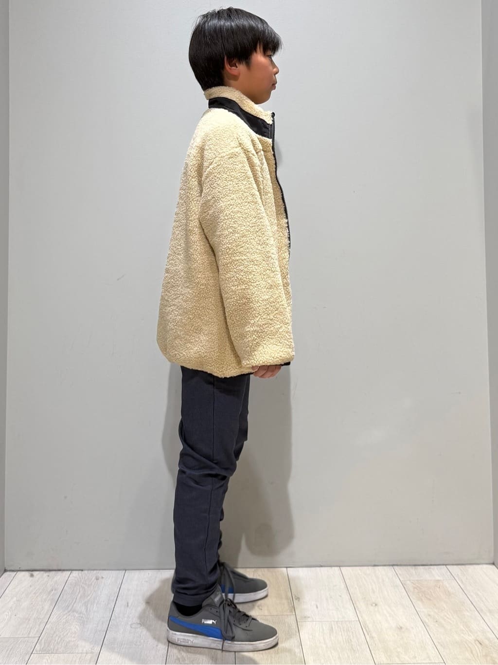 kuboさんの「THE SHOP TK｜【110－160】ボアリバーシブブルゾン/洗濯機OK」を使ったコーディネート