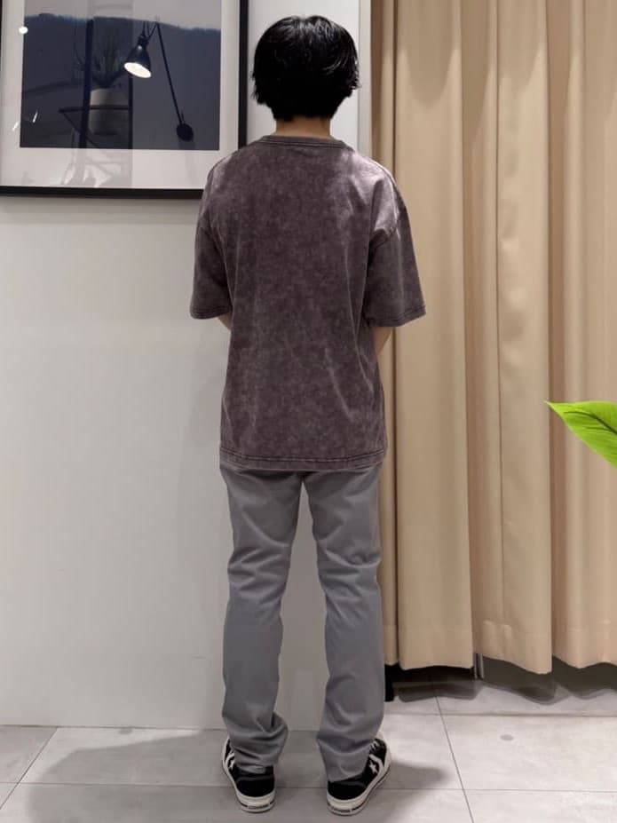 はさんの「THE SHOP TK｜ヴィンテージライク フェード5分袖Tシャツ 【ビッグシルエット／洗濯機OK】」を使ったコーディネート