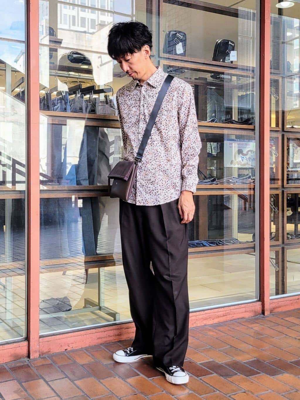 piroyaさんの「TAKEO KIKUCHI｜ストライプ小花 長袖シャツ」を使ったコーディネート