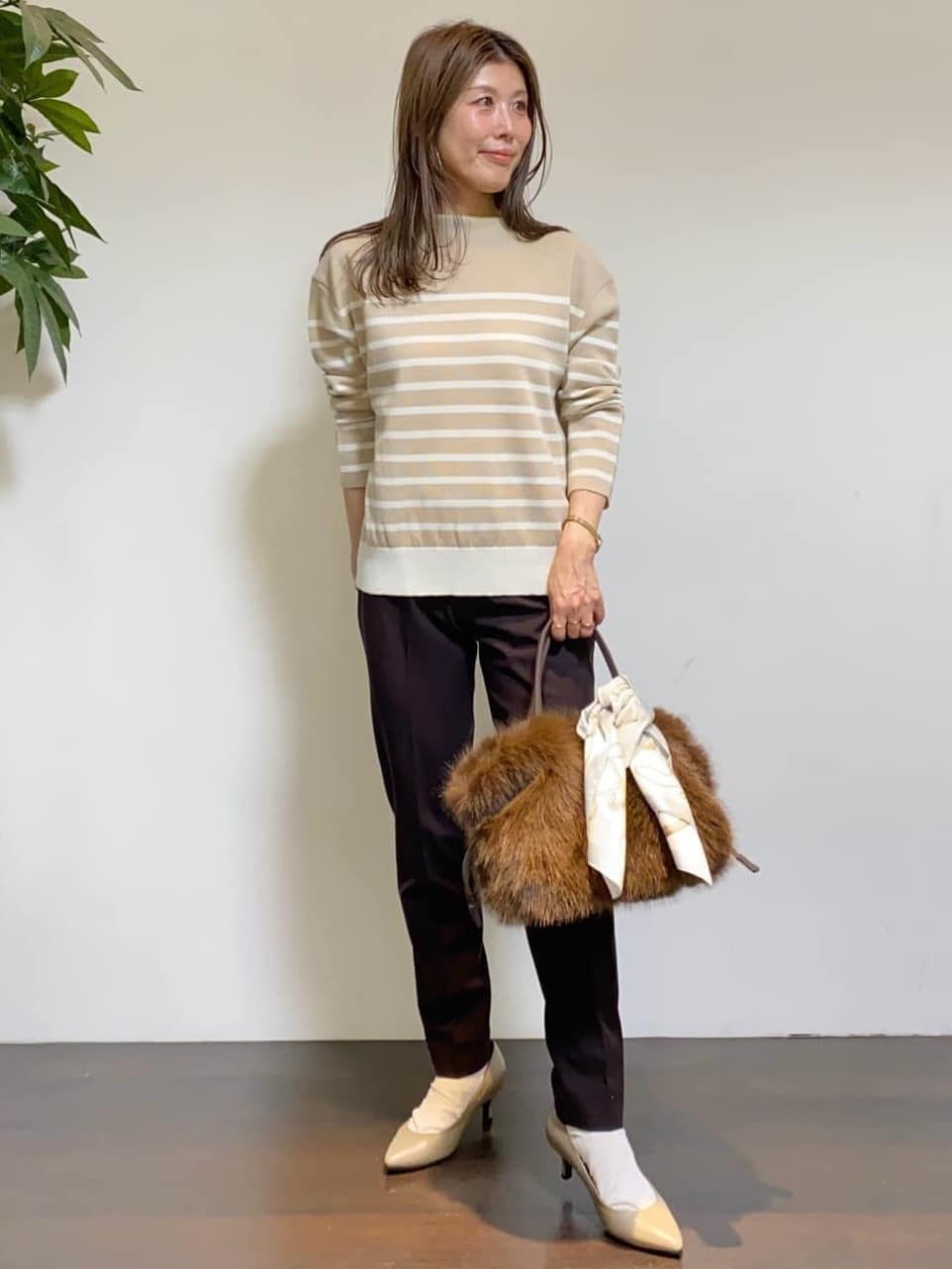 tomoさんの「UNTITLED｜【洗える】モックネックミラノリブニット」を使ったコーディネート