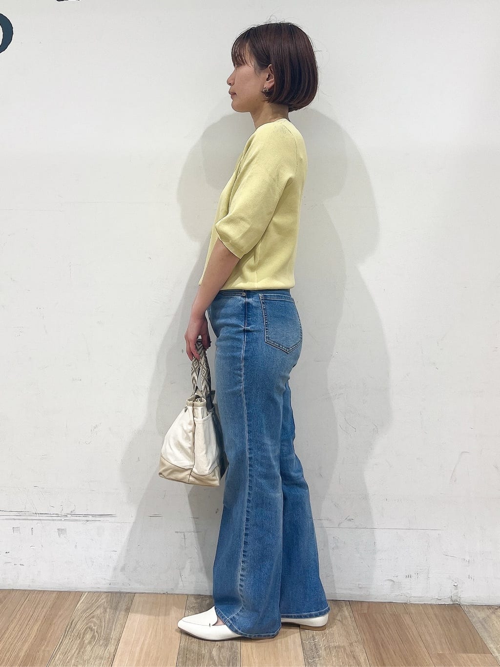 山さんさんの「grove｜ひんやり多機能・やわらかドライタッチ五分袖プルオーバー」を使ったコーディネート