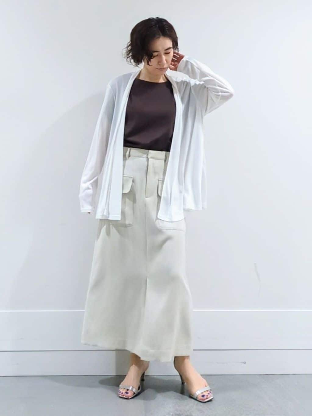 ミズタさんの「UNTITLED｜◆【接触冷感/UV機能/遮熱】ジャージカーディガン」を使ったコーディネート
