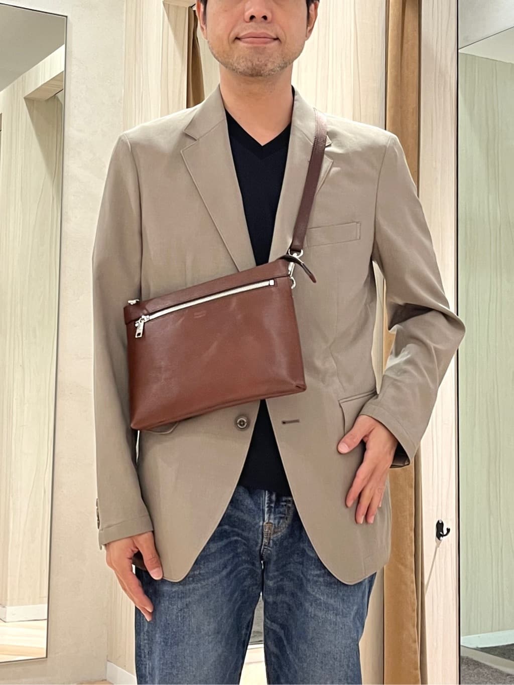 URAさんの「TAKEO KIKUCHI｜【COOL CITY WEAR】アーバンクール ジャケット /接触冷感・吸水速乾」を使ったコーディネート