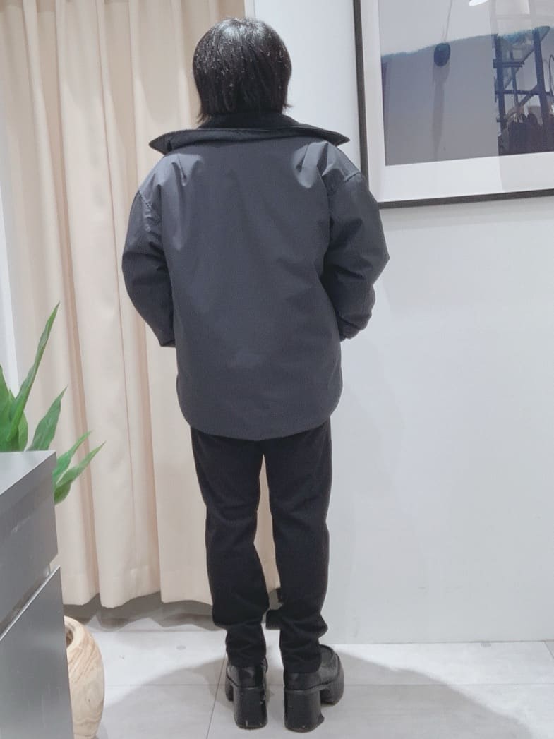 坂。さんの「THE SHOP TK｜【ふんわり心地いい肌触り】　ダイヤ柄シャギーニット」を使ったコーディネート