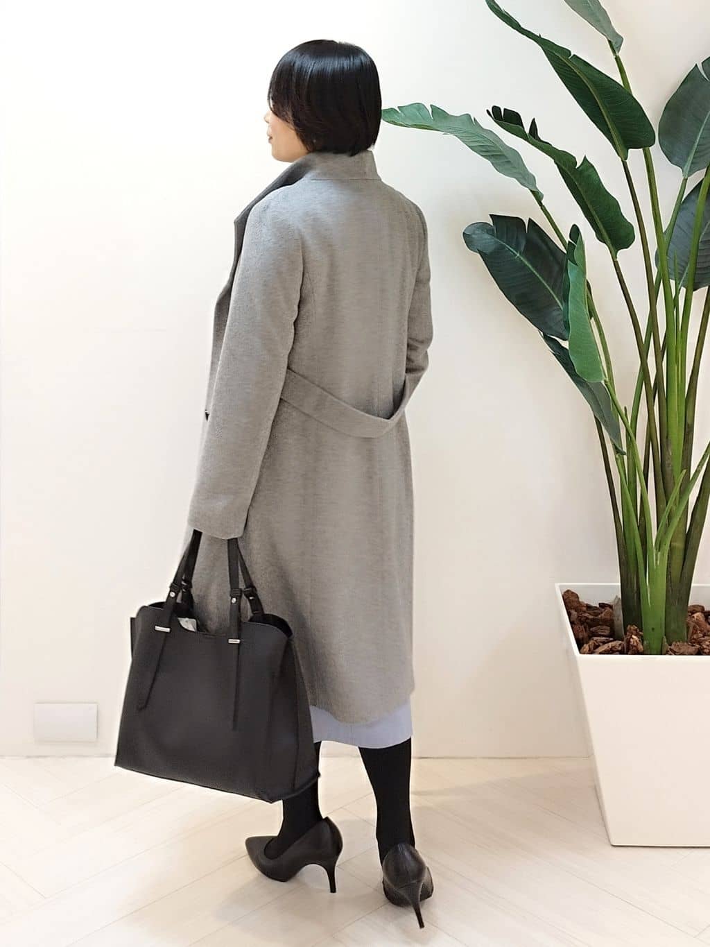 s u g iさんの「UNTITLED｜【日本製／2WAY衿】スタンドカラー ロングコート」を使ったコーディネート