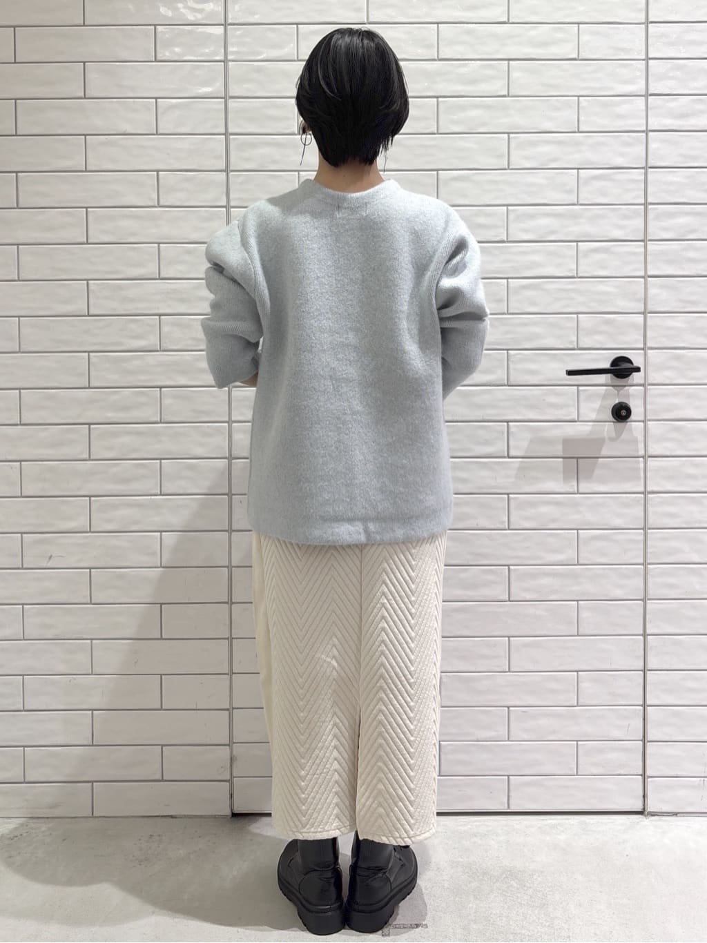 ayumiさんの「OPAQUE.CLIP｜キルティングイージーナロースカート【洗濯機OK】」を使ったコーディネート