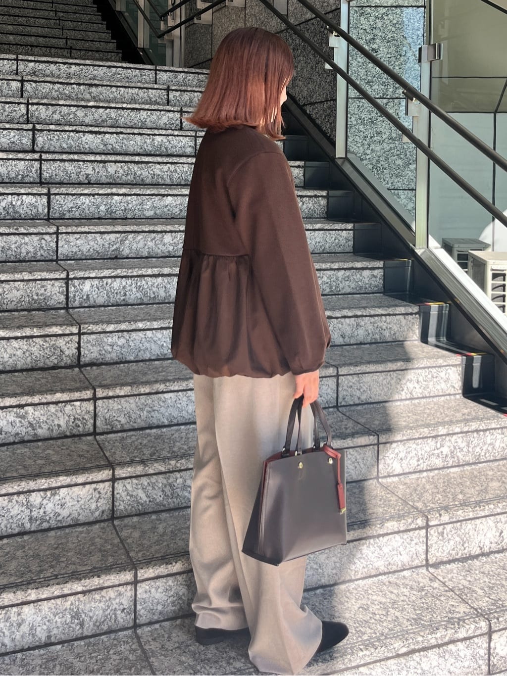 HANNAさんの「OPAQUE.CLIP｜ウールライクペプラムドッキングアウター【洗濯機洗い可】」を使ったコーディネート