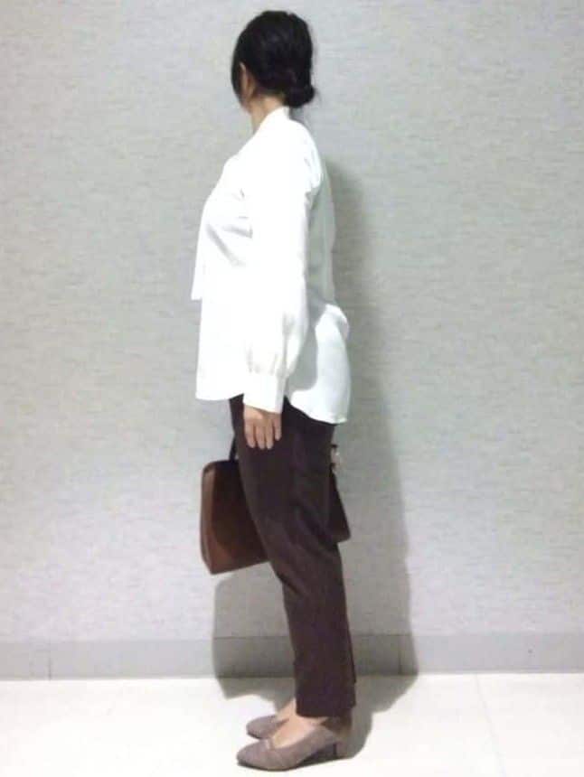 sakoさんの「Reflect｜【レイヤードに◎】ボウタイブラウス」を使ったコーディネート