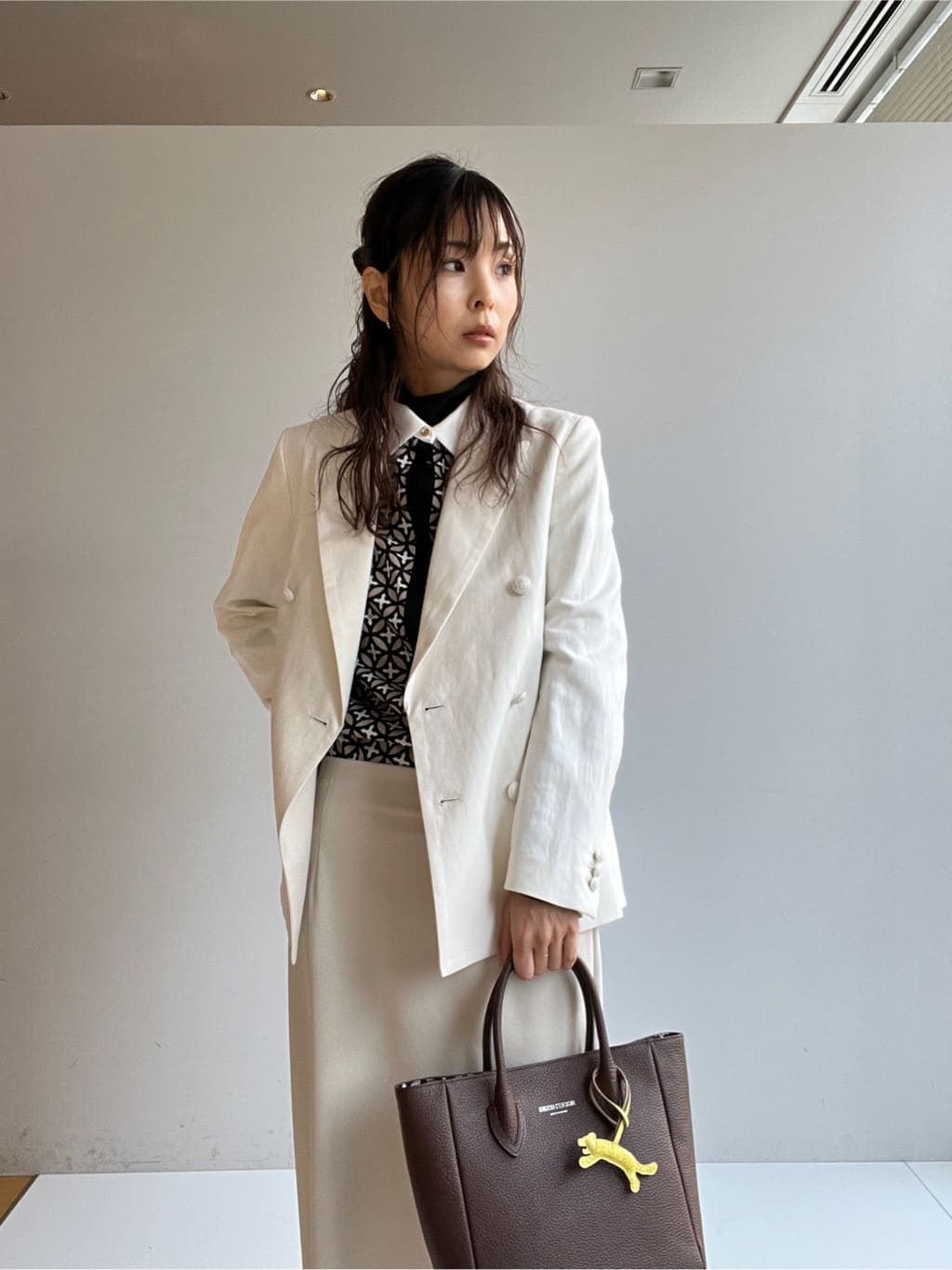 misaさんの「DRESSTERIOR｜【セットアップ可】リネンブレンドダブルブレストジャケット」を使ったコーディネート