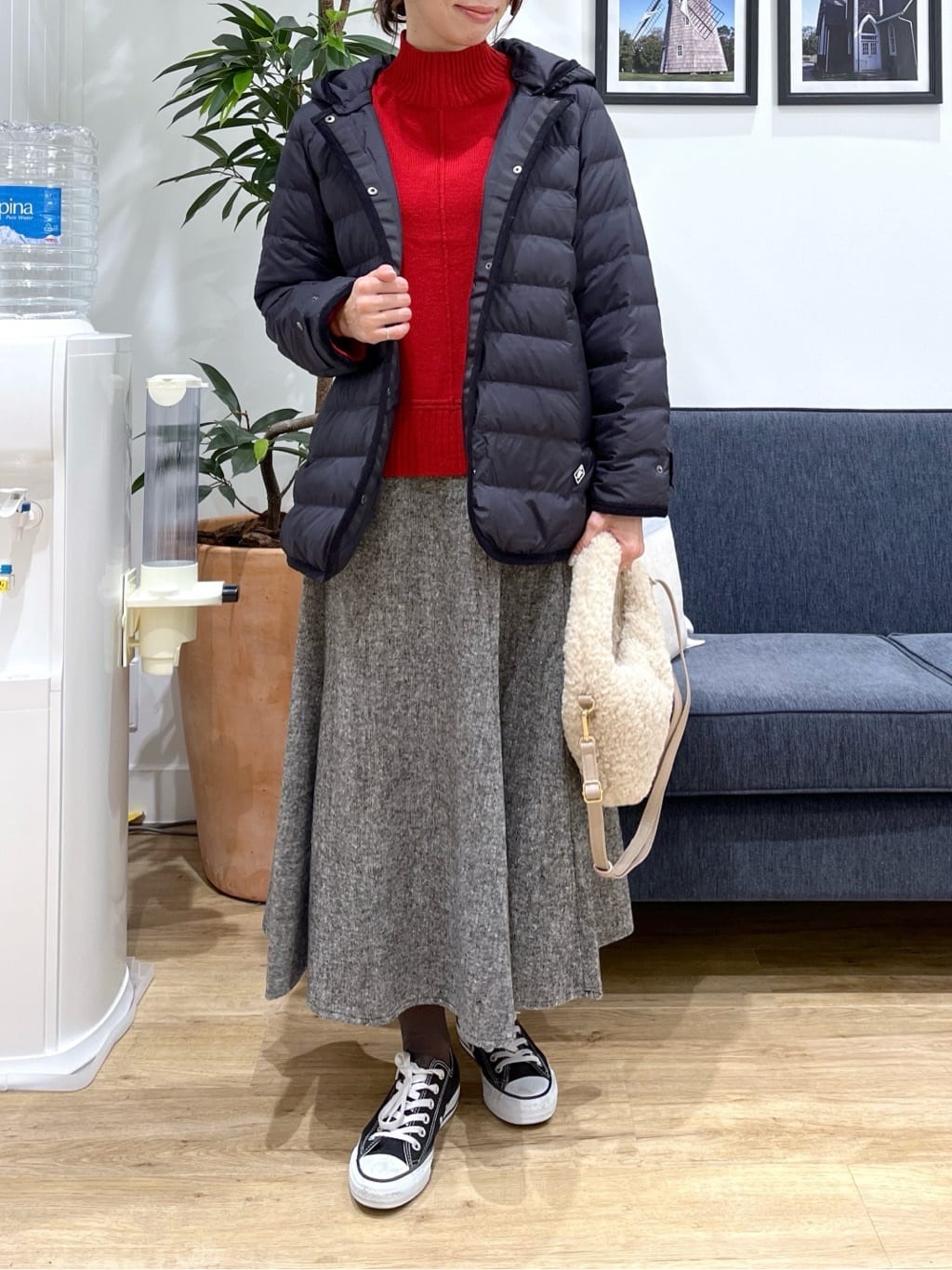 canaさんの「Dessin｜【撥水・2WAY】ミュラーダウンコートミドル丈」を使ったコーディネート