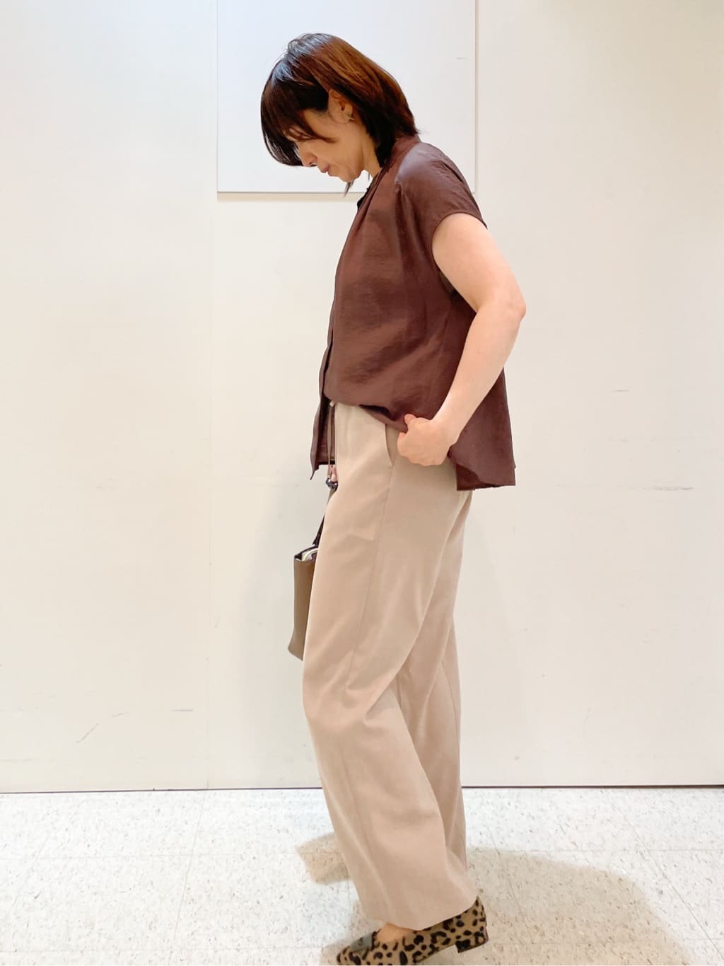めいさんの「Reflect｜【二の腕さりげなくカバー】バンドカラーブラウス」を使ったコーディネート