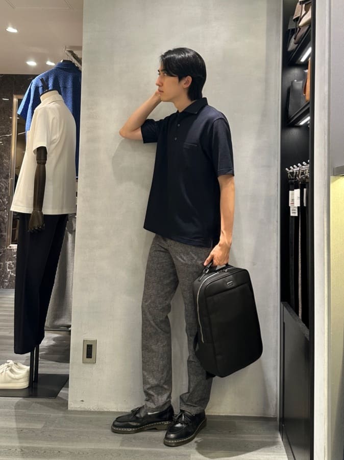 kotonaさんの「TAKEO KIKUCHI｜【抗菌防臭】COOL DOTS（R）ドビープリント パンツ」を使ったコーディネート