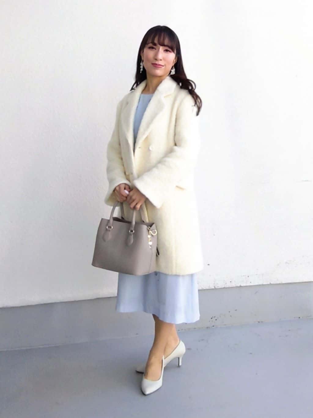 keinaさんの「SunaUna｜【COLLECTION LINE】ブークレーコート」を使ったコーディネート