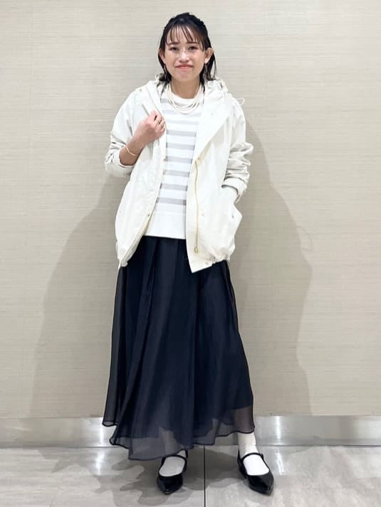 なつよさんの「UNTITLED｜◆【洗える/オンオフ使える】袖リブスリットストレッチニット」を使ったコーディネート