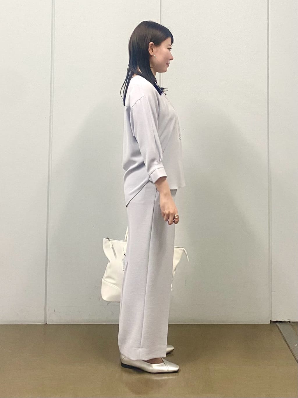 misakiさんの「INDIVI｜【着る日傘／遮熱／UVケア】ワイドパンツ」を使ったコーディネート