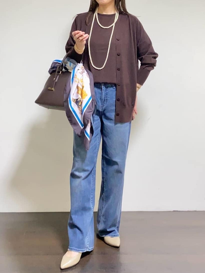 tomoさんの「UNTITLED｜【アンサンブル可/六分袖/洗える】ウールシルクニット」を使ったコーディネート