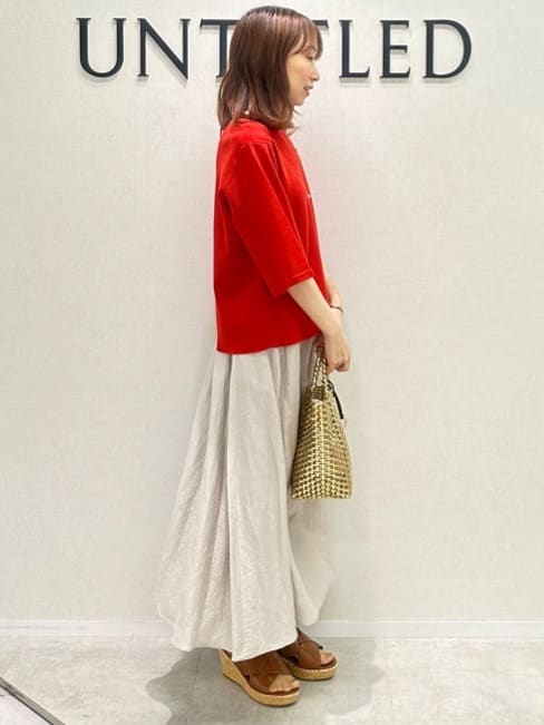 Miwaさんの「UNTITLED｜メタリックメッシュトート」を使ったコーディネート