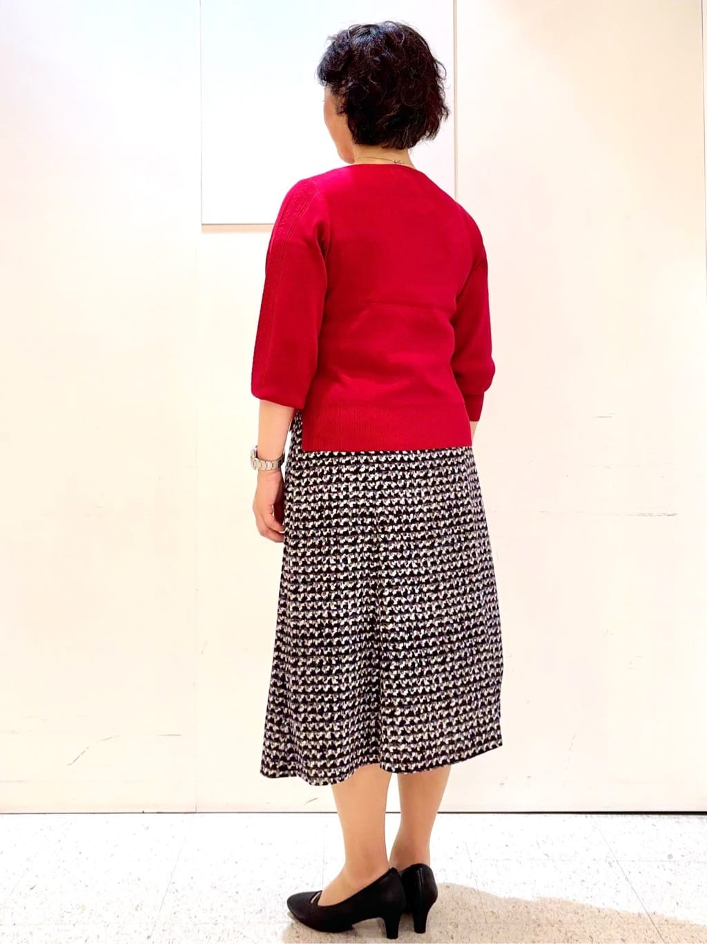 ヤスコさんの「Reflect｜【選べる6色／長く着られる◎】ボートネックニット」を使ったコーディネート