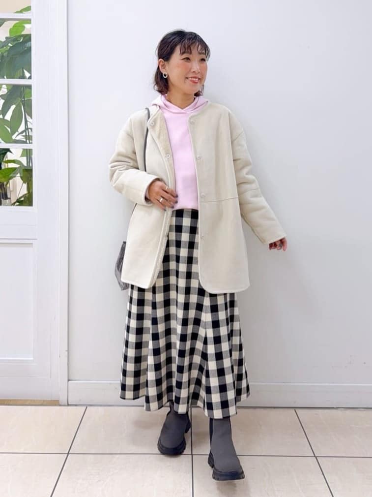 Osawaさんの「Dessin｜【2WAY】フェイクムートンコート」を使ったコーディネート