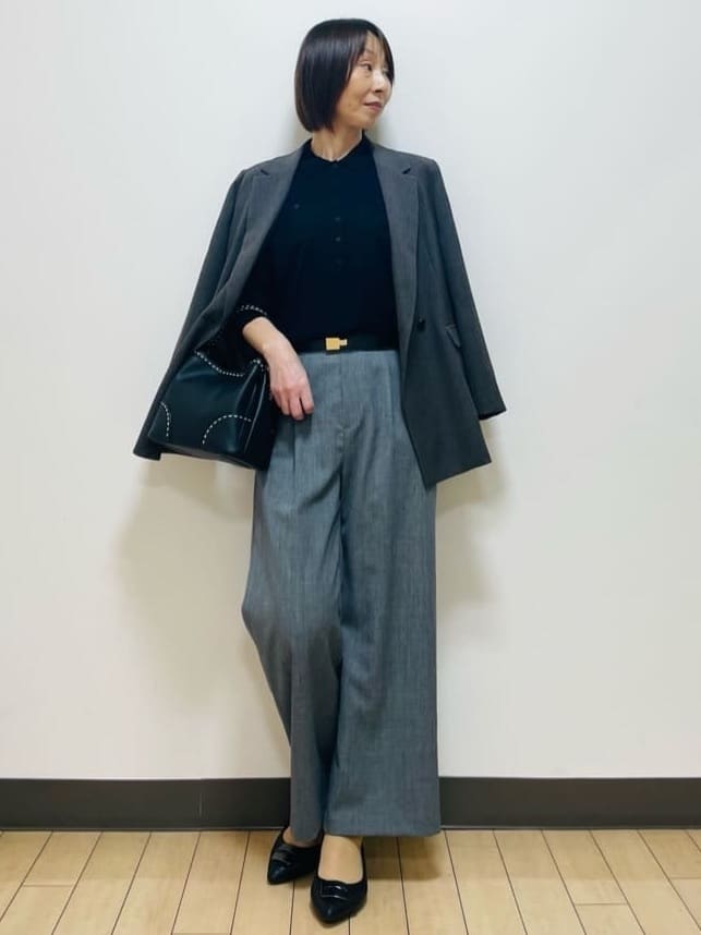 Riiさんの「Reflect｜【透けにくい◎】衿付き七分袖ニット」を使ったコーディネート