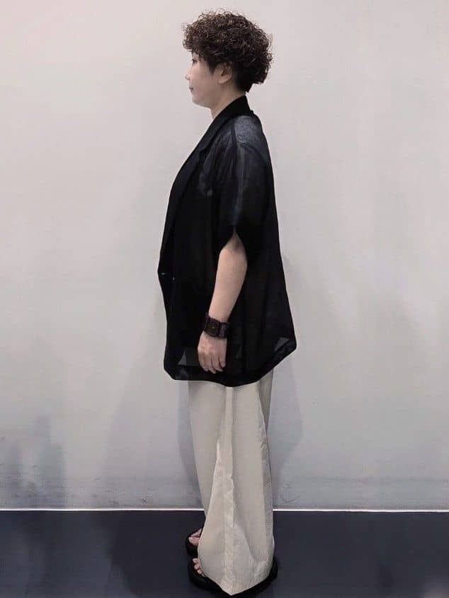ゆきをさんの「OPAQUE.CLIP｜◆メッシュテーラードジャケット【洗濯機洗い可】」を使ったコーディネート