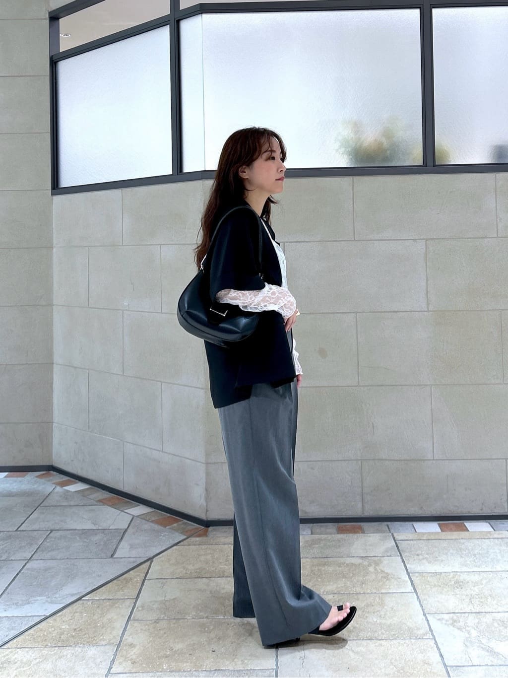 よねさんの「INDIVI｜レースストレッチカットソー」を使ったコーディネート