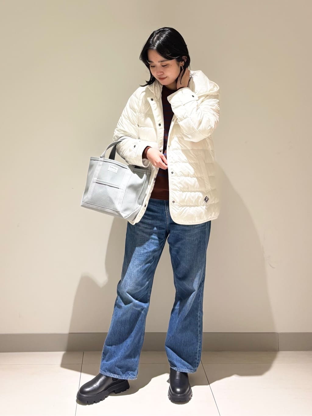 mayuさんの「Dessin｜【撥水・2WAY】ミュラーダウンコートミドル丈」を使ったコーディネート