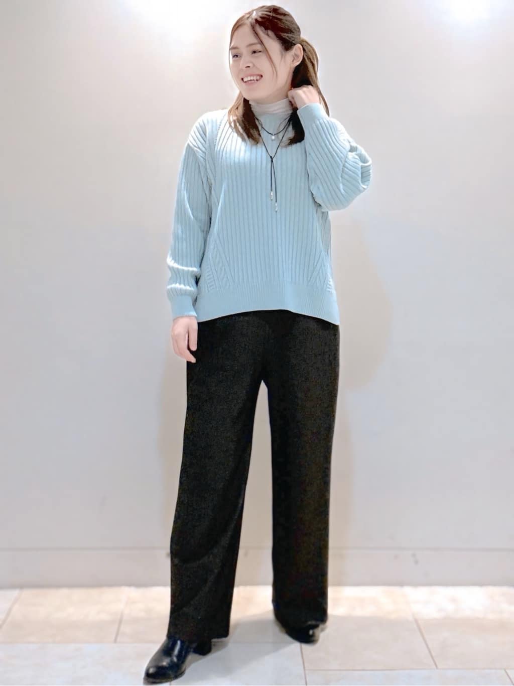 S&auml;K&iuml;さんの「Reflect｜【重ね着に大活躍◎／暖か保湿素材】プチタートルネックニット」を使ったコーディネート