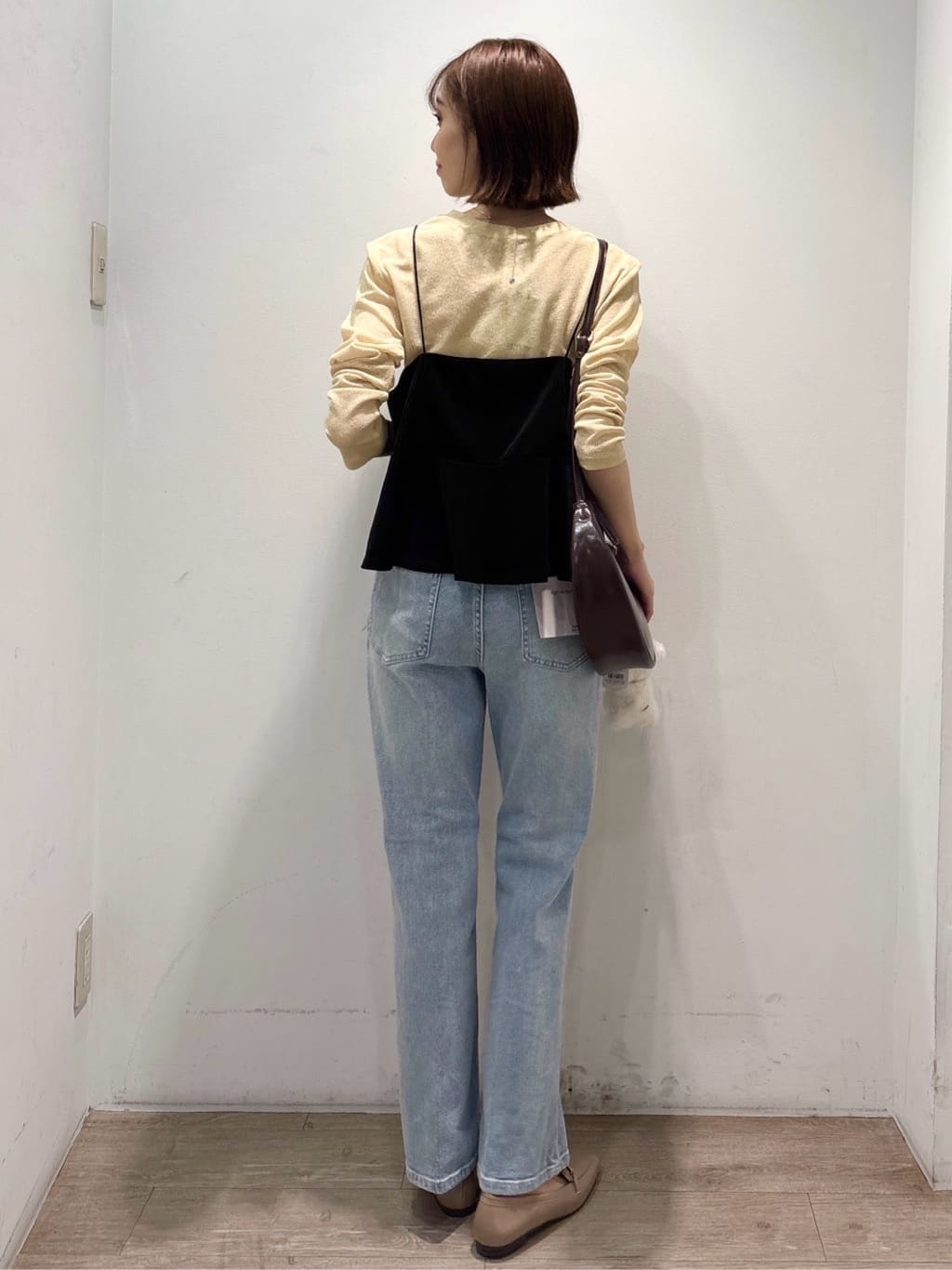 ぶまりんさんの「OPAQUE.CLIP｜ベロアキャミ／セットアップ対応可【洗濯機OK】」を使ったコーディネート