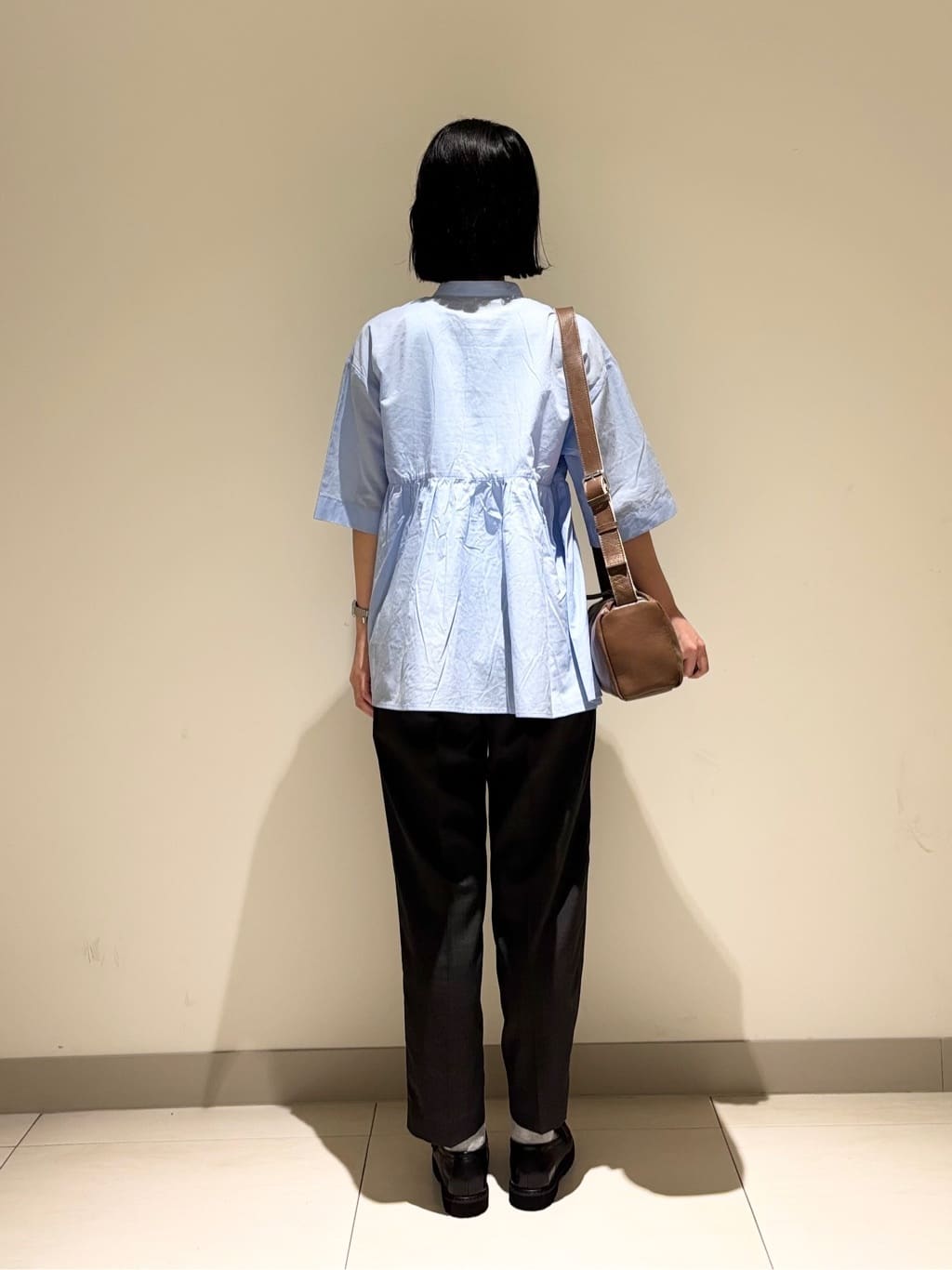 mayuさんの「Dessin｜【ウエストゴム・洗える】センターライン入りテーパードパンツ（XS～L）」を使ったコーディネート