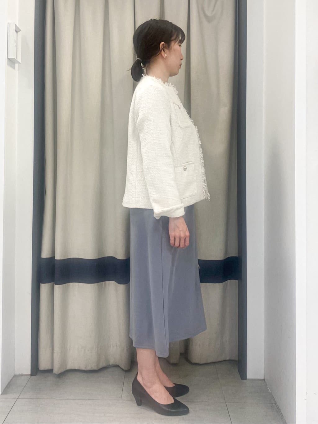 eguchiさんの「grove｜◆フリンジツイードジャケット」を使ったコーディネート