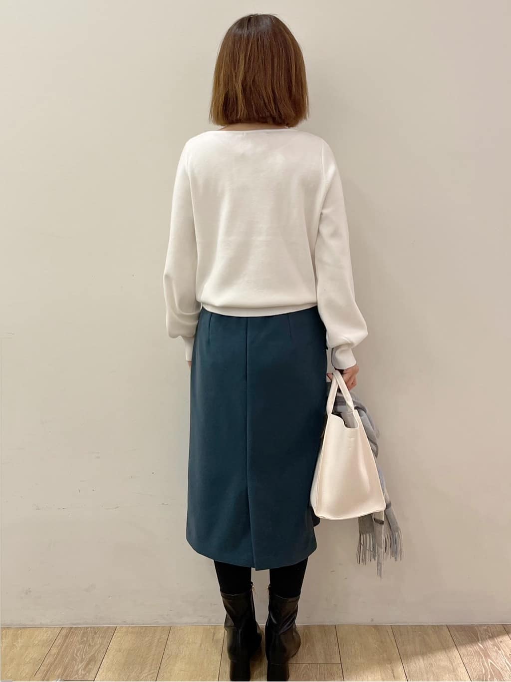 kcさんの「OPAQUE.CLIP｜ラメスカラップビジューデザインニット【洗濯機OK】《6col／S～LL》」を使ったコーディネート