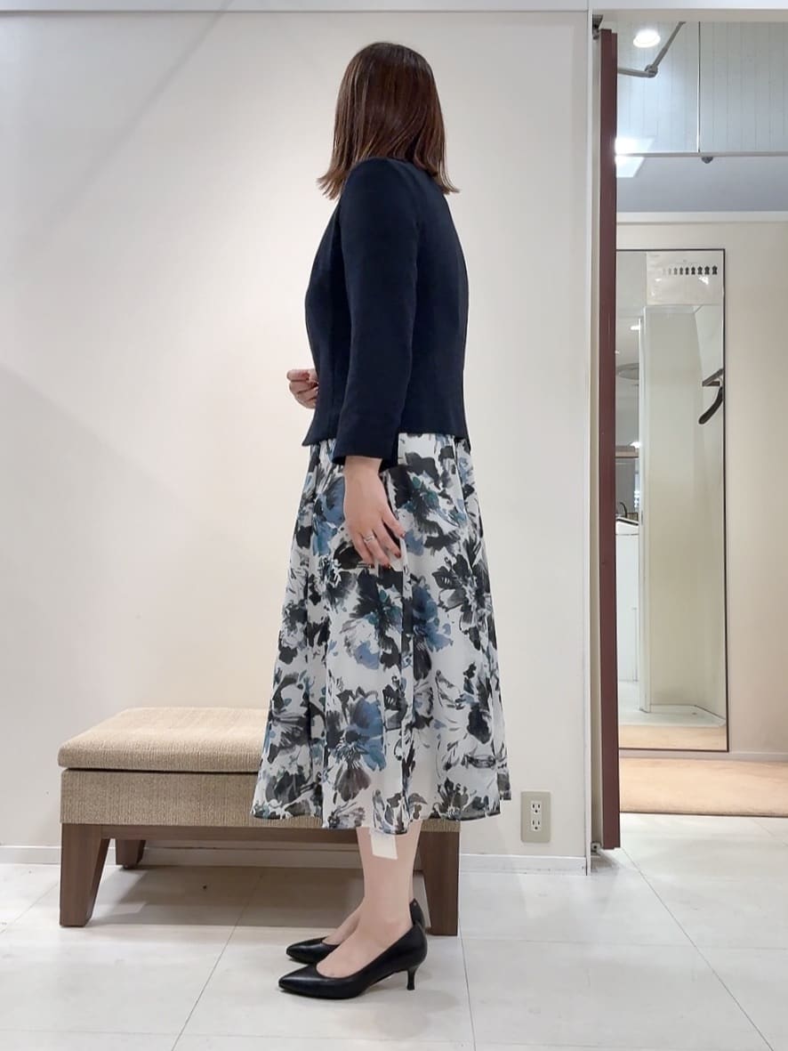 YUIさんの「UNTITLED｜【短丈/日本製】カラミ風メッシュ ノーカラージャケット」を使ったコーディネート