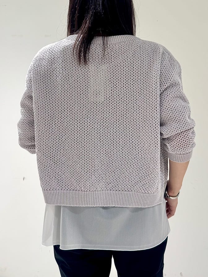 そんさんの「INDIVI｜【洗える】裾シアー半袖トップス」を使ったコーディネート