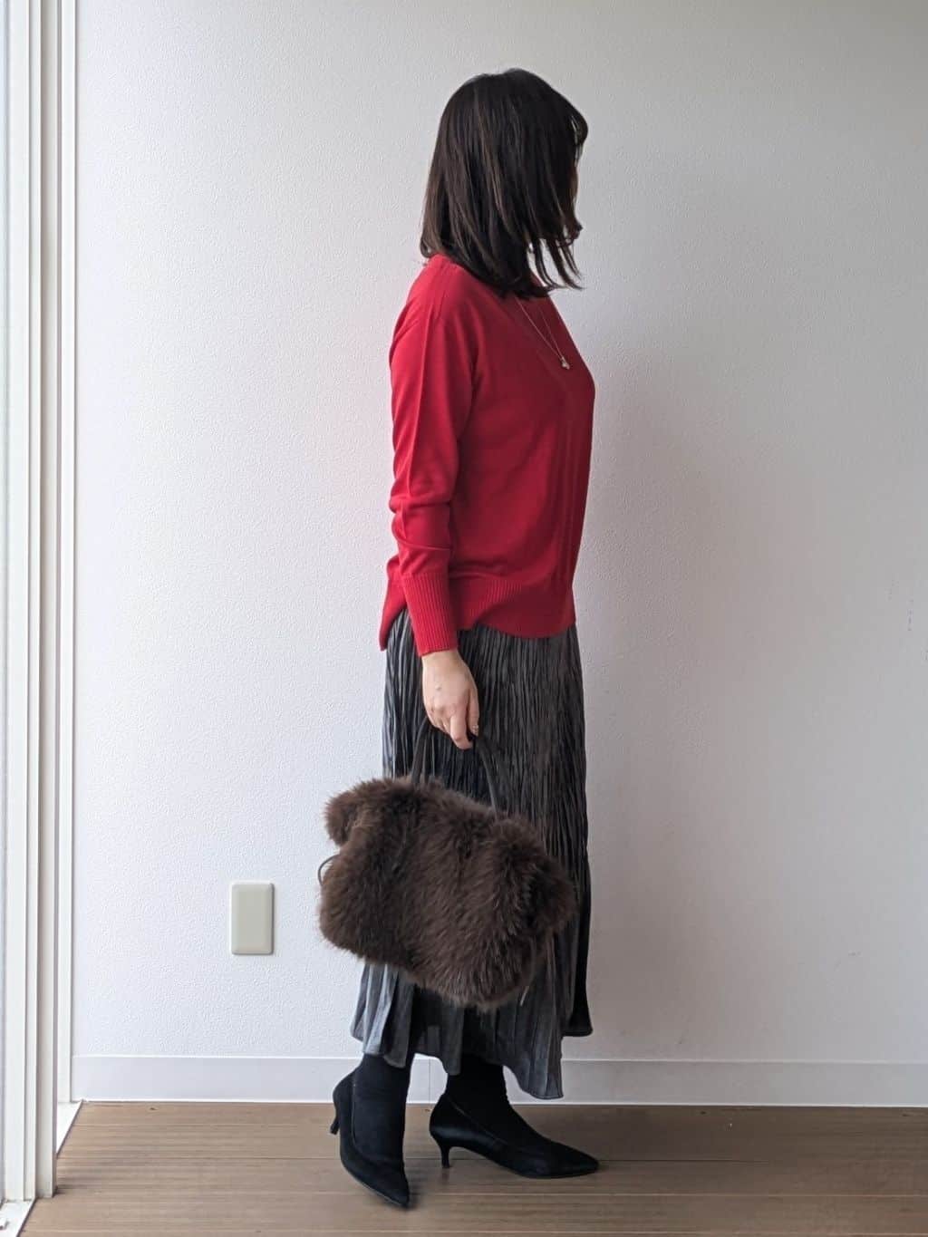 なみきさんの「UNTITLED｜【8色展開/体型カバー】魅せるタイムレスニット」を使ったコーディネート