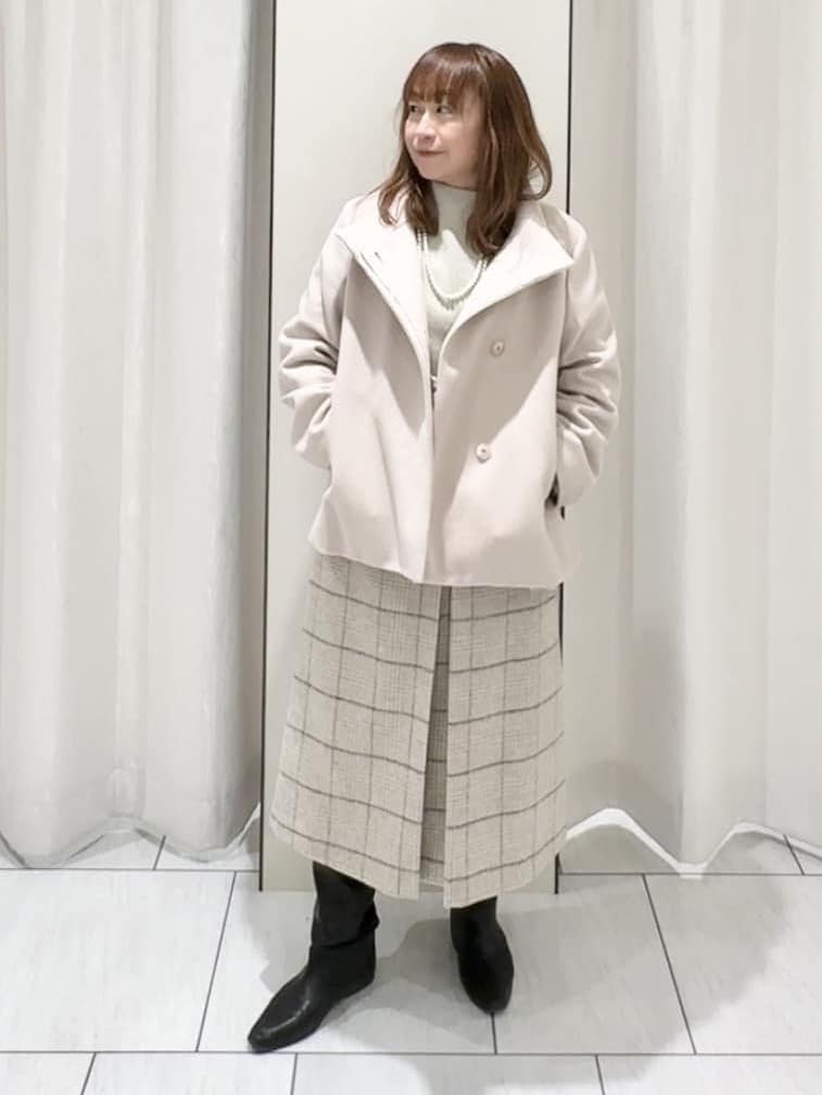 ʏᴜᴋɪᴋᴏさんの「UNTITLED｜【着回しが効く／オンオフアウター】ウールショートコート」を使ったコーディネート