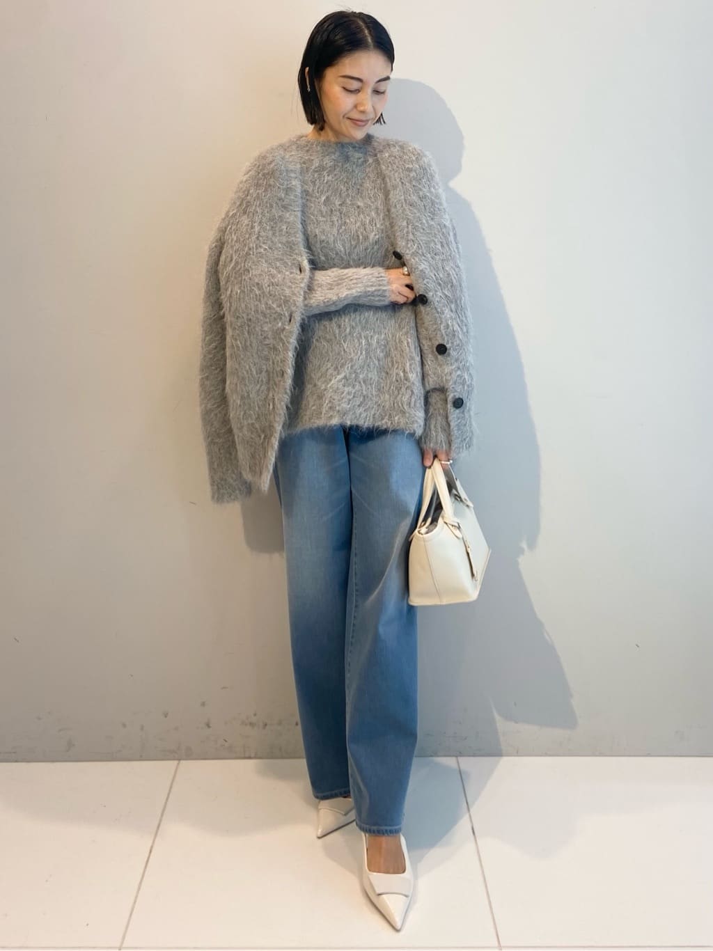 AYAさんの「UNTITLED｜【ゆったり】アルパカ混シャギー カーディガン」を使ったコーディネート