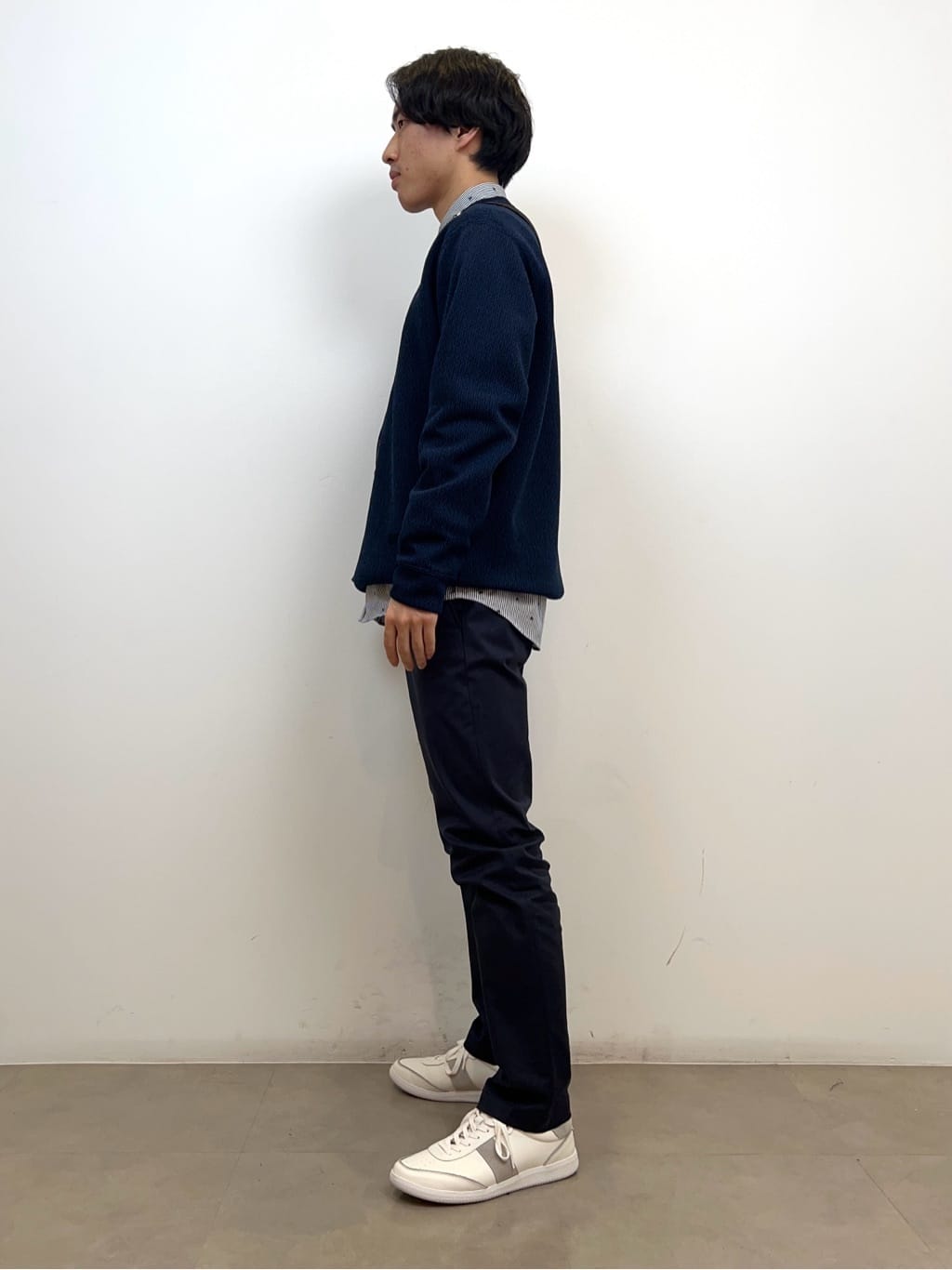 SHOSEIさんの「TAKEO KIKUCHI｜ハットモチーフ ジャカード ストライプ シャツ」を使ったコーディネート