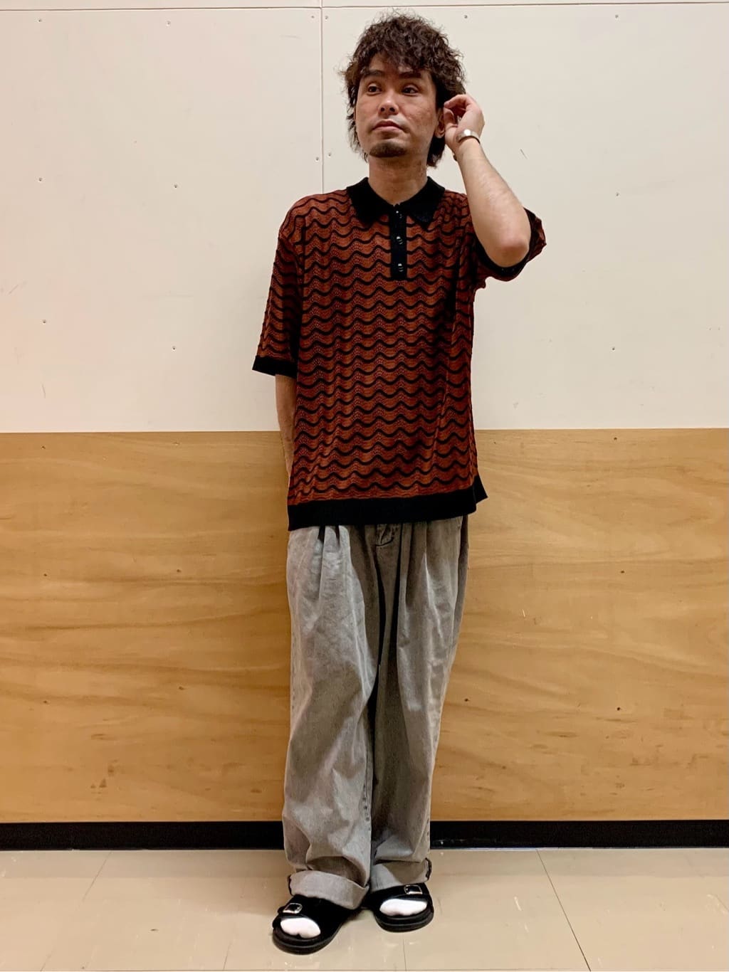 MATUさんの「THE SHOP TK｜サマーニットポロシャツ　【毛玉になりにくい/洗濯機OK】」を使ったコーディネート