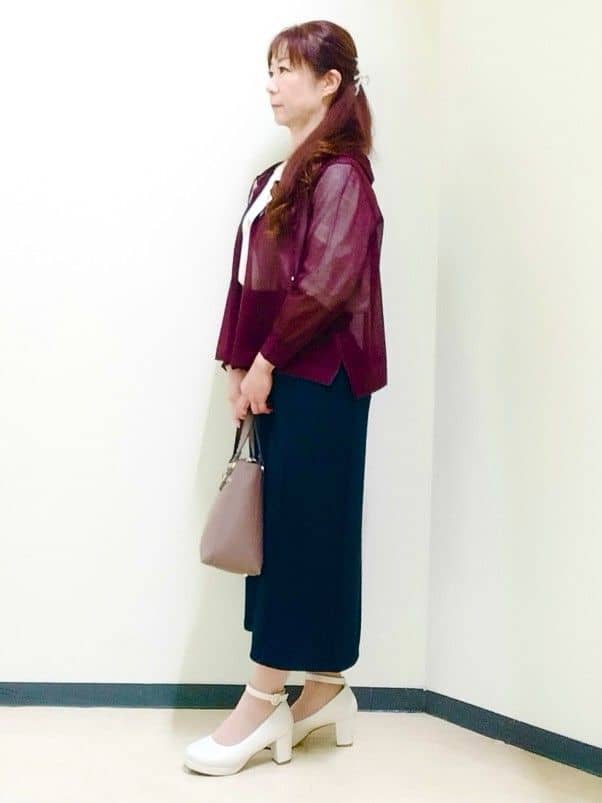 花さんの「Reflect｜【寒暖差対策に◎／手洗い可／旅行や通勤に】フード付きシアーカーディガン」を使ったコーディネート