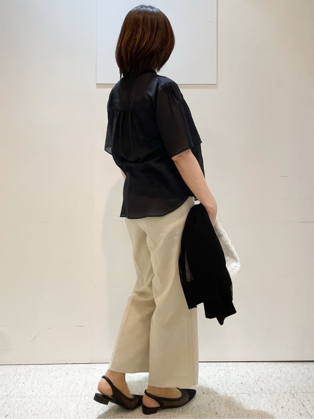 めいさんの「Reflect｜【選べる5色◎／マシンウォッシュ可】シャーリングデザインブラウス」を使ったコーディネート