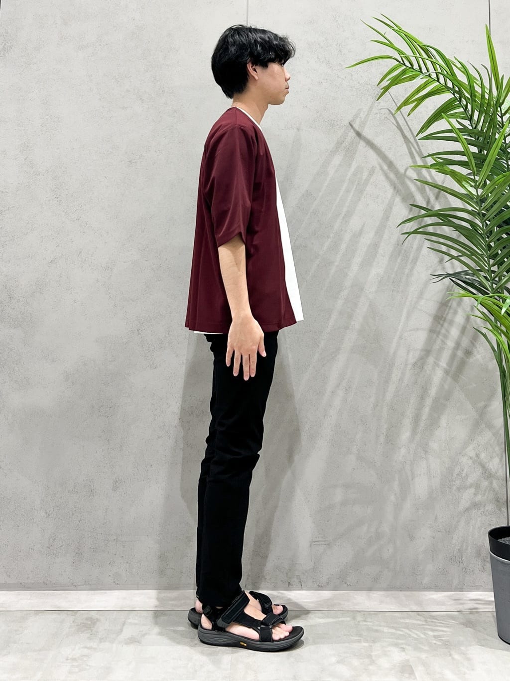 SHI-MAさんの「THE SHOP TK｜五分袖カーディガン+半袖Tシャツセットアイテム 洗濯機OK」を使ったコーディネート