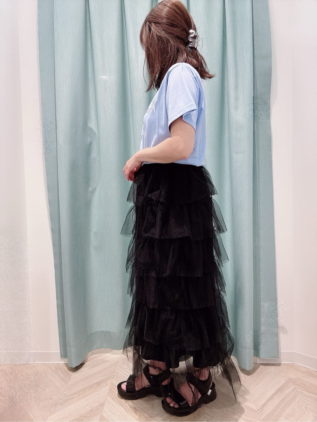 chn2さんの「SHOO･LA･RUE｜【S-LL/ひんやり/UV】選べる6柄でそれぞれ欲しくなる プリントTシャツ」を使ったコーディネート
