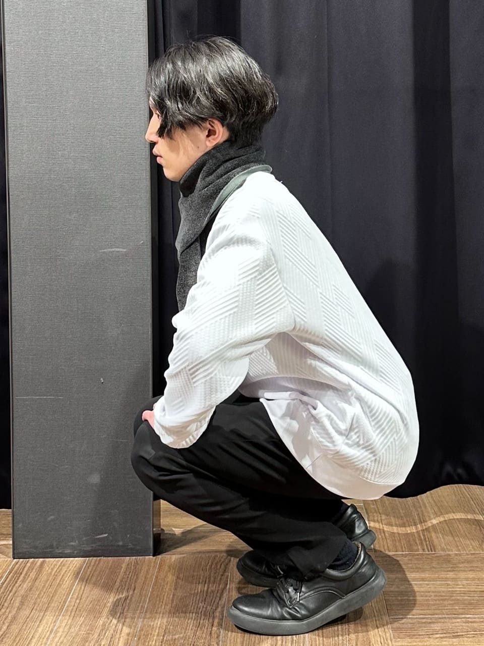 tomoyaさんの「THE SHOP TK｜【大人の上品カジュアルに】ふくれキルトスウェット　軽量/洗濯機OK」を使ったコーディネート