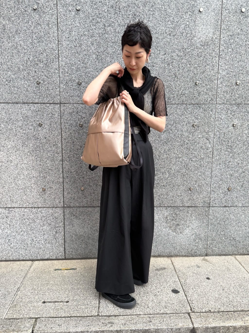 Kさんの「HIROKO HAYASHI｜LUINI SATINE（ルイーニ サティーネ）2wayナップサック」を使ったコーディネート