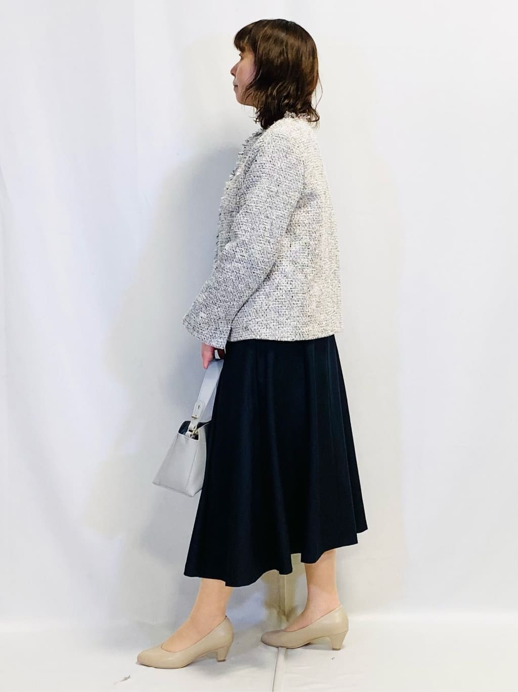 COCOさんの「grove｜◆フリンジツイードジャケット」を使ったコーディネート