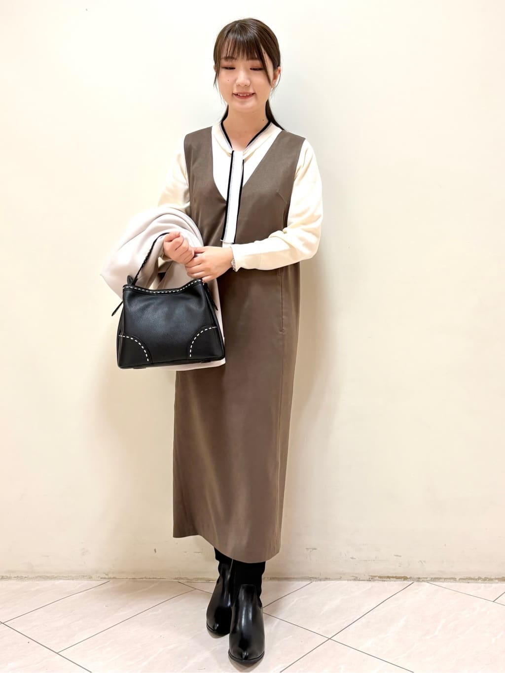 mikiさんの「Reflect｜【ゆったりシルエット】ジャージメルトンコクーンジャケット」を使ったコーディネート