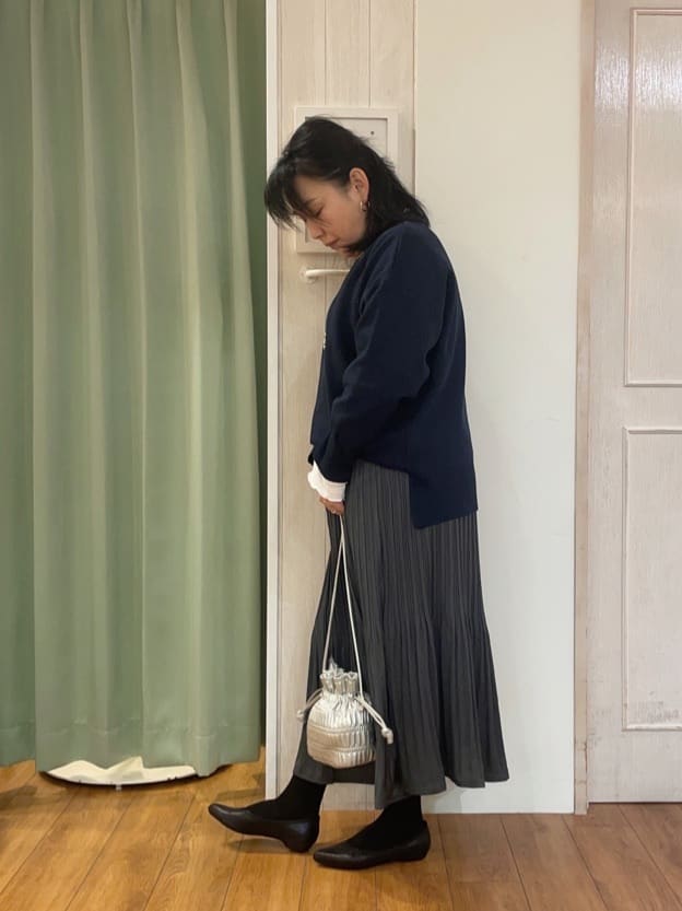 ke-yさんの「SHOO･LA･RUE｜◆【S-LL/洗える】スウェットライク オーバーサイズニット」を使ったコーディネート